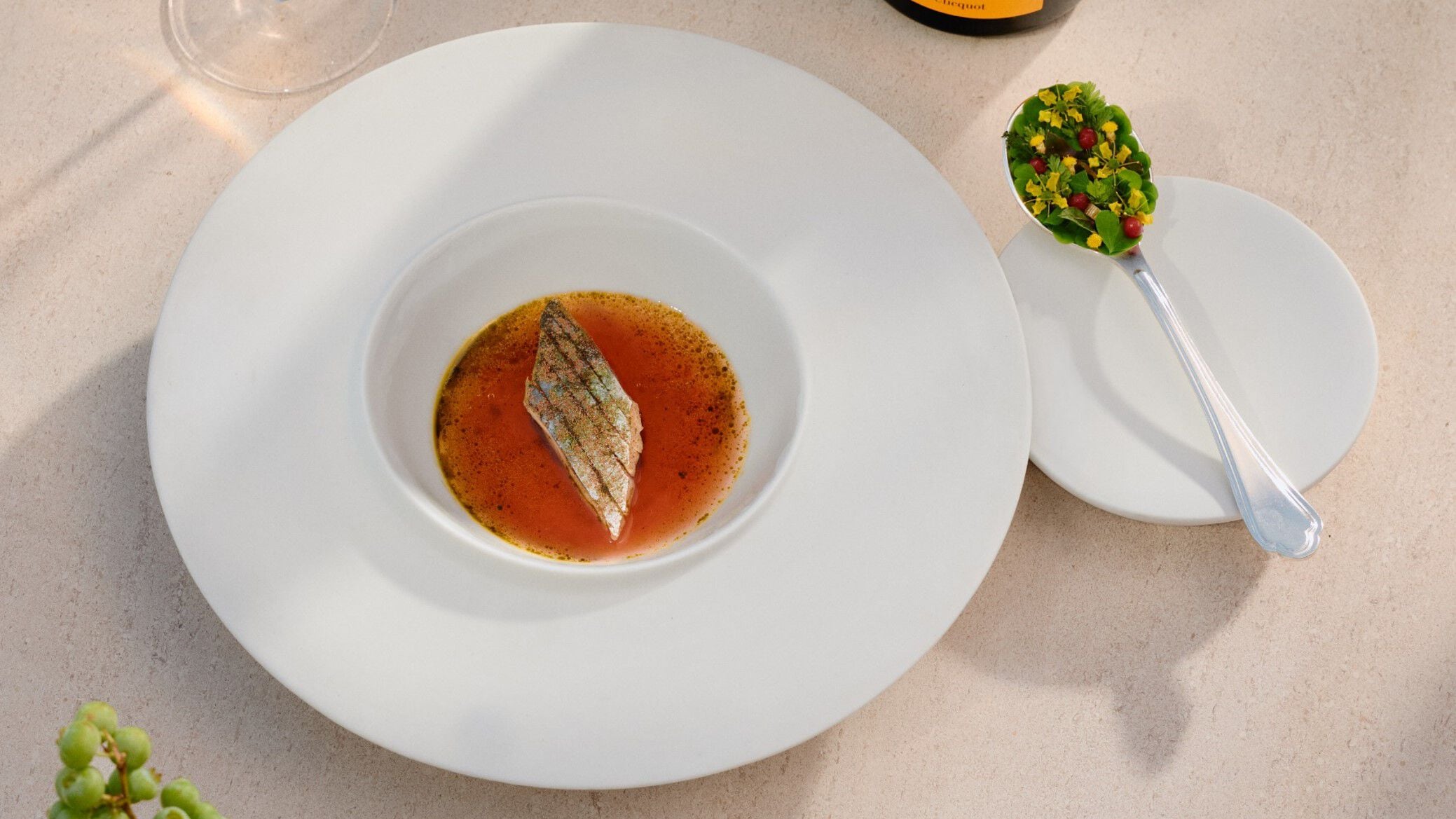Smoked Mackerel, Rhubarb and Angelica